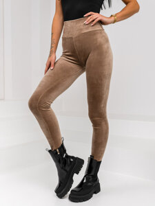 Femme Legging en velours Marron Bolf W5232