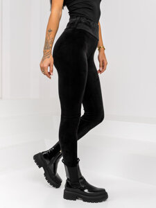 Femme Legging en velours Noir Bolf W5232