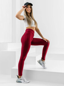 Femme Legging rayé Bordeaux Bolf HL157