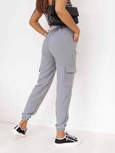 Femme Pantalon de jogging cargo Gris Bolf 8266