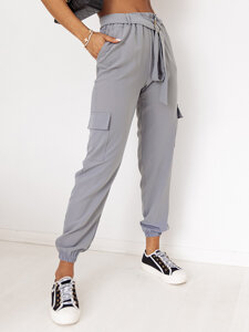 Femme Pantalon de jogging cargo Gris Bolf 8266