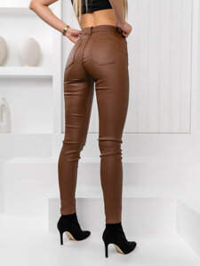 Femme Pantalon en simili cuir Marron Bolf J1296