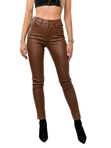 Femme Pantalon en simili cuir Marron Bolf J1296