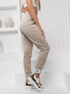 Femme Pantalon jogger Beige Bolf W7803