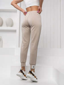 Femme Pantalon jogger Beige Bolf W7803