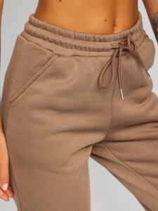 Femme Pantalon sportif en rayures Beige Bolf BL32