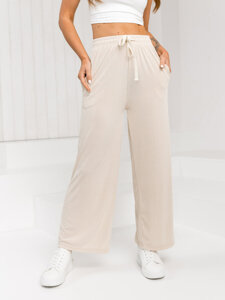 Femme Pantalon wide leg Beige Bolf W7955