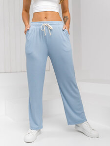 Femme Pantalon wide leg Bleu ciel Bolf W7958