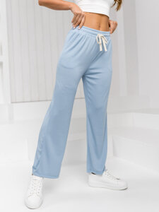 Femme Pantalon wide leg Bleu ciel Bolf W7958