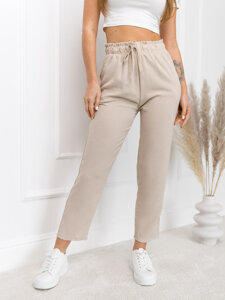 Femme Pantalons textiles Beige Bolf W7921