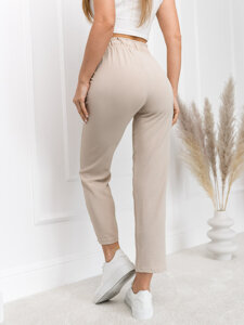 Femme Pantalons textiles Beige Bolf W7921