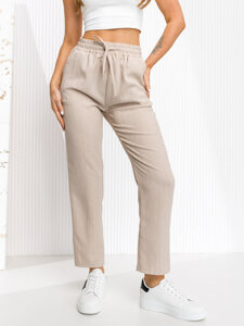 Femme Pantalons textiles Beige Bolf W7962