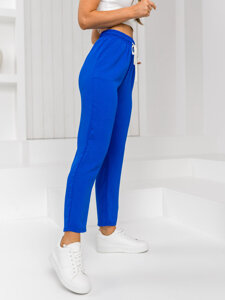 Femme Pantalons textiles Bleu moyen Bolf W7920