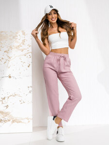 Femme Pantalons textiles Rose Bolf W7962