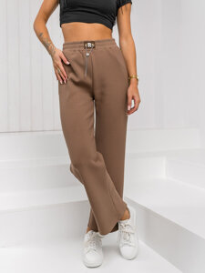 Femme Pantalons wide leg Marron Bolf W5226