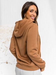 Femme Sweat-shirt à capuche Marron clair Bolf W03B