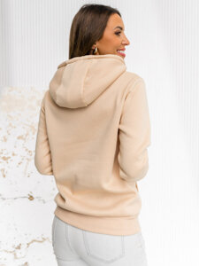 Femme Sweat-shirt kangourou Beige clair Bolf W02B