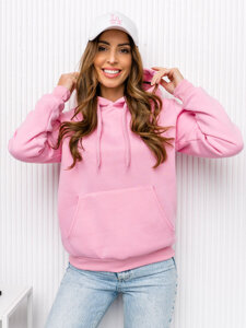 Femme Sweat-shirt kangourou Rose Bolf W02