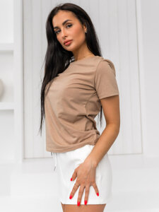 Femme T-shirt basic Beige Bolf SD211