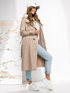 Femme Trench-Coat Long Beige Bolf 4494