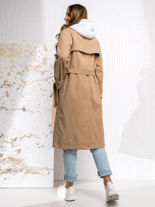 Femme Trench-Coat Long Beige Bolf DF7901A