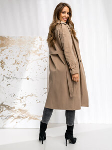 Femme Trench-Coat Long Cappuccino Bolf 4494