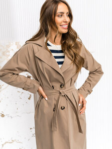 Femme Trench-Coat Long Cappuccino Bolf 4494