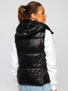 Gilet à capuche matelassé pour femme noir Bolf 81257