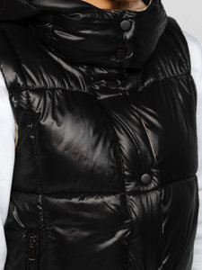 Gilet à capuche matelassé pour femme noir Bolf 81257