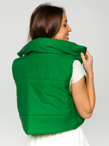 Gilet court matelassé pour femme vert Bolf 82330