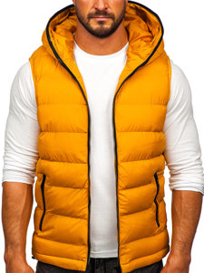 Gilet épais matelassé à capuche pour homme camel Bolf 7M805