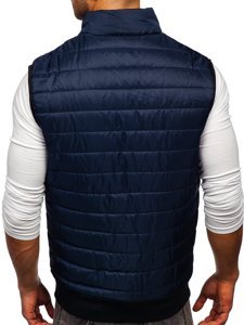 Gilet matelassé bleu foncé pour homme Bolf MY77