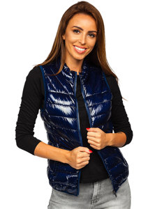 Gilet matelassé pour femme bleu foncé Bolf R0107A