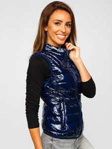 Gilet matelassé pour femme bleu foncé Bolf R0107A