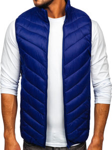 Gilet matelassé pour homme bleu foncé Bolf 13073