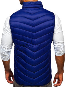 Gilet matelassé pour homme bleu foncé Bolf 13073