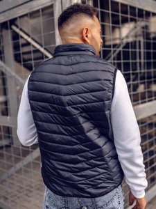 Gilet matelassé pour homme bleu foncé Bolf 7103A