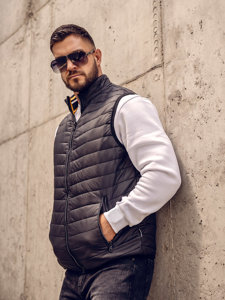 Gilet matelassé pour homme noir Bolf 7103A