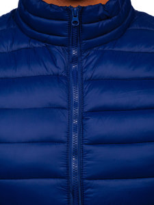 Gilet pour homme matelassé sans capuche bleu foncé Bolf LY32