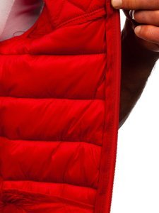 Gilet pour homme rouge matelassé à capuche Bolf HDL88003  