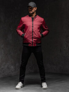 Homme Blouson bomber de transition Bordeaux Bolf AK95A1