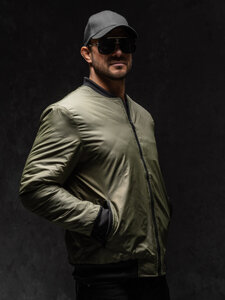 Homme Blouson bomber de transition Vert Bolf AK95A1