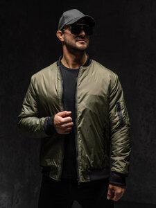 Homme Blouson bomber de transition Vert Bolf AK95A1