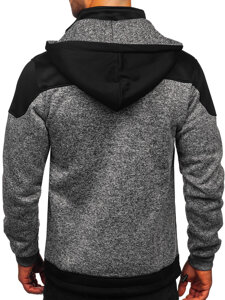 Homme Blouson de transition à capuche Anthracite Bolf TC1229