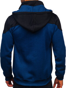 Homme Blouson de transition à capuche Bleu foncé Bolf TC1267