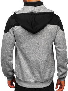 Homme Blouson de transition à capuche Gris Bolf TC1267