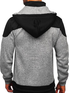 Homme Blouson de transition à capuche Gris Bolf TC1268