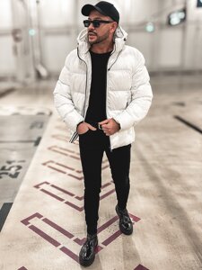 Homme Blouson d'hiver Blanc Bolf 9978