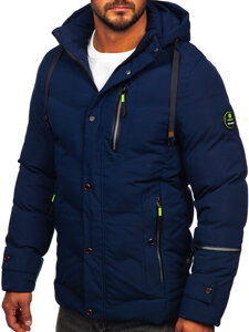 Homme Blouson d'hiver Bleu foncé Bolf 5M3137