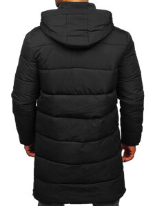 Homme Blouson d'hiver longue matelassée Noir Bolf 19M1291